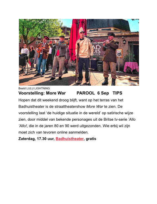 Lulu Lightning in Het Parool